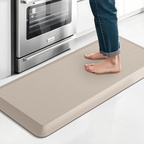 Kitchen Mat for Floor, Anti-Fatigue Mat Kitchen Rug, 17.3"x39"x0.8'', Khaki