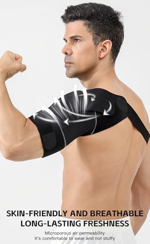 SUJAYU Shoulder Brace for Men Women, Adjustable Arm Sling Shoulder Immobilizer Arm Cuff Pads, Shoulder Support Brace Pain Relief Compression Sleeve for Arm