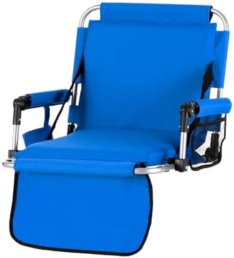 LET'S CAMP Folding Stadium Seat Bleacher Chair Portable Stadium Chair