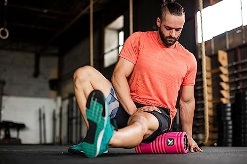 TRIGGERPOINT Performance Therapy Grid Foam Roller for Exercise, Deep Tissue Massage and Muscle Recovery, Original (13-Inch), Pink