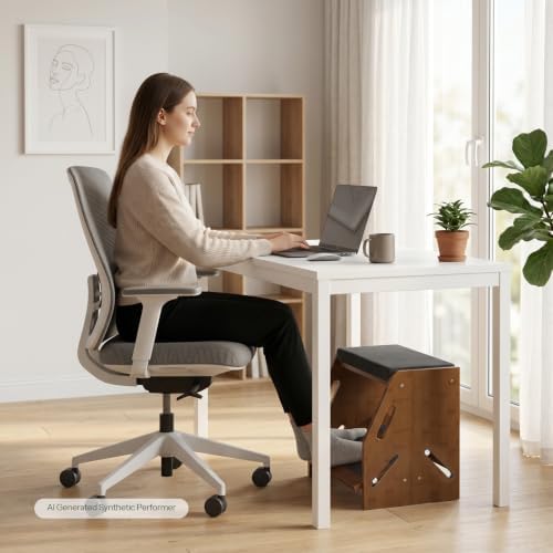 CHOEZON Adjustable Foot Rest Under Desk with Cushion and Non-Slip Design
