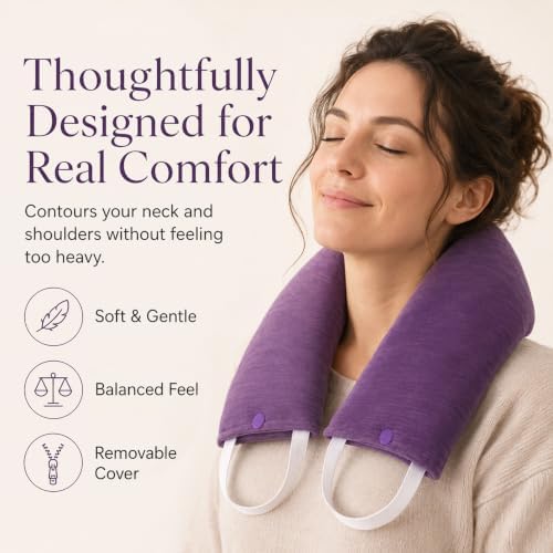 Premium Lavender Microwavable Neck Wrap Set, Heating Pad with Eye Pillow