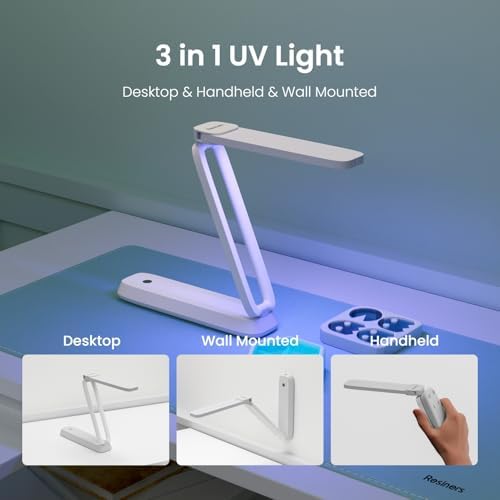 Resiners UV Resin Light, Rechargeable 3-in-1 Foldable UV Lamp, AirWave Pro