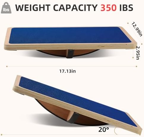 Juoe 360° Balance Board Wobble Board, Up to 350 LBS for Physical Therapy