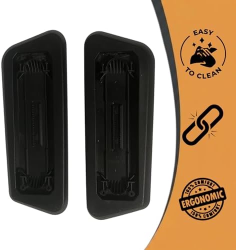 Replacement Black Arm Pads for Gesture Office Chair – Fits 360° Fully Adjustable & Fixed Arms, 1 Pair (Right & Left) Compatible with Task & Stool Chair, Fixes Peeled or Cracked Arm Pads