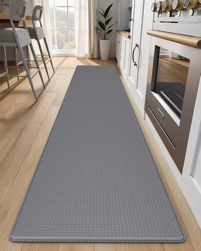 Kitchen Mats for Floor, Extra Long Anti-Fatigue Kitchen Rug, Grey