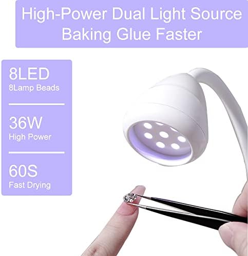 36W UV LED Desk Light With Storage Box,Flexible Gooseneck Desk Light