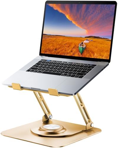 Laptop Stand for desk(360°Rotating),Aluminum laptop Riser for 10-16"Laptops