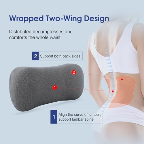 COMFYTHERA Cervical Neck Pillow for Pain Relief Sleeping, Small Neck roll Pillow Memory Foam for Stiff Neck Pain Relief, Neck Support Pillow Travel Bolster Pillow for Bed Pillow
