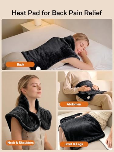 ALLJOY Heating Pad for Neck and Shoulders and Back Pain Relief