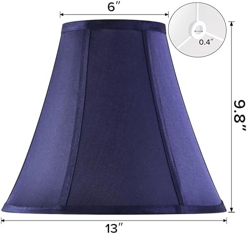 GO&SO Blue Bell Lamp Shade, 6" Top x 13" Bottom x 9.8" High
