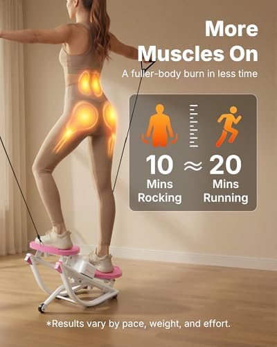Merach Rocking Steppers for Exercise at Home, 3D Motion Stair Stepper