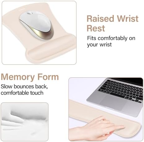 MOSISO Keyboard Mouse Pad Set, Large Gaming Mousepad&Keyboard Wrist Rest