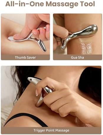 lifechill Trigger Point Massage Tool for Pain Relief Deep Tissue & Gua Sha, HSA Fascia Release Tools for Full Body, FSA Eligible Items Muscle Scraper Acupressure Tool TMJ Relief, Thumb Saver Neck Foot