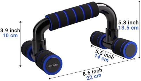 READAEER Push Up Bars Gym Exercise Equipment Fitness 1 Pair Pushup Handles with Cushioned Foam Grip and Non-Slip Sturdy Structure Push Up Bars for Men & Women