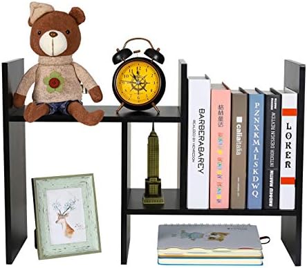 PAG-Mass Desktop Bookshelf Freestanding Wooden Countertop Bookcase Accessories Organizer Display Rack Dorm Desk Storage Shelf