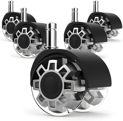 Minewill 2" Office Chair Wheels - Protection for Hardwood Floors and Carpet