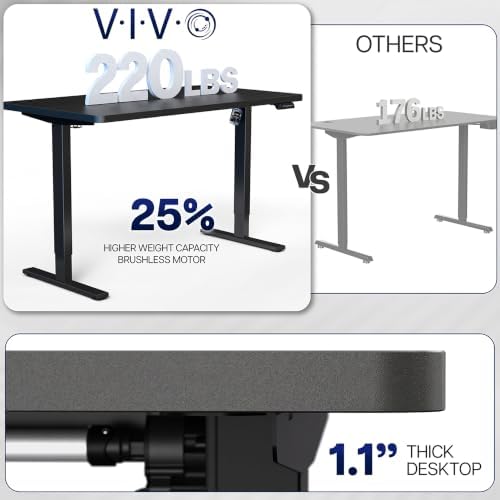 VIVO Dark Gray 43 x 24 in Standing Desk, DESK-KIT-1W4G