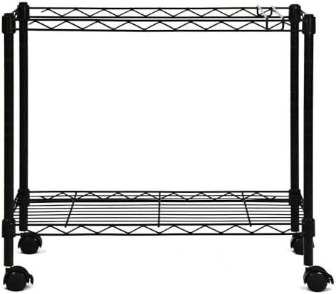 Oceanstar Portable 1-Tier Metal Rolling File Cart, Black,24 in