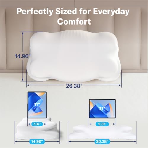 Alcedo Cervical Memory Foam Pillow, Adjustable Neck Support