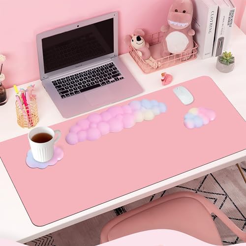 Silky Cloud Wrist Rest Set for Keyboard & Mouse, 16.9", Colorful