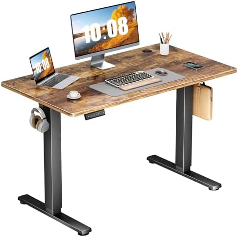 DUMOS 41 Inch Electric Standing Desk, Memory Adjustable Home Office Desk