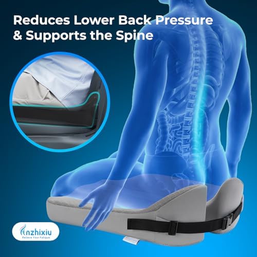 anzhixiu Elevated Car Seat Cushion for Improved View- Gray