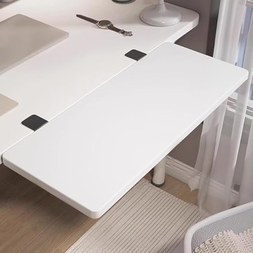 Large Foldable Desk Extender Tray - Clamp-on Keyboard Shelf for Home Office, Dorm & Gaming - Space-Saving Armrest Support for Ergonomic Comfort