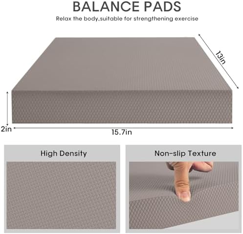 Exercise Balance Pad，Balance Foam Mat for Physical Therapy Equipment & Strength Stability Training, Slip Resistant Foam Mat for Yoga, Pilates, Meditation，Gardening knee pads