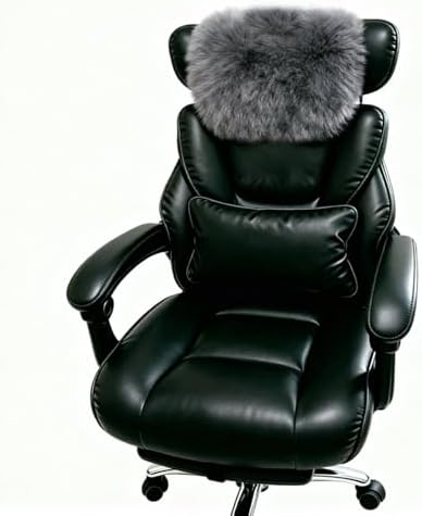 Car Headrest Pillow Plush Protector Neck Rest Pillows, Gray