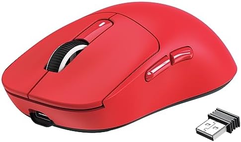 MANBASNAKE Attack Shark X3 49g Ultra-Lightweight Wireless Gaming Mouse, Red