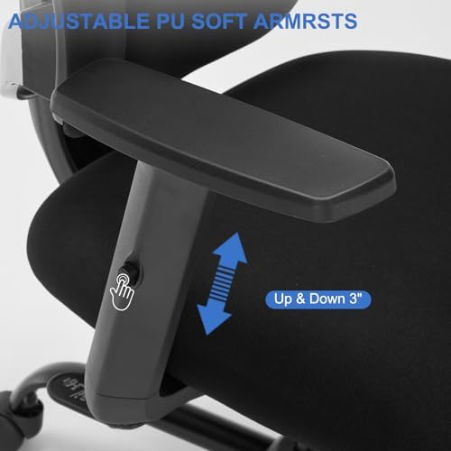 Mesh Executive Home Office Chair with Lumbar Support Adjustable Height Arms