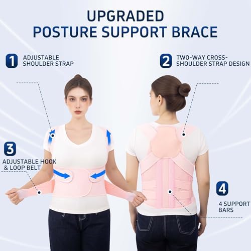 Posture Corrector Back Brace for Women Men Full Back Support Adjustable