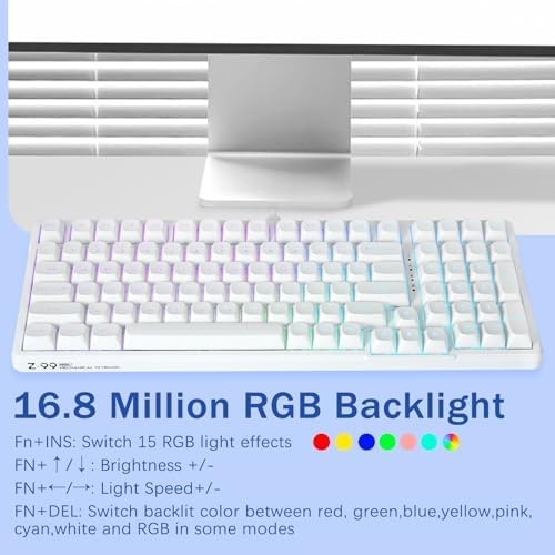 HUO JI E-Yooso Creamy Mechanical Keyboard Wired, RGB Backlit, White