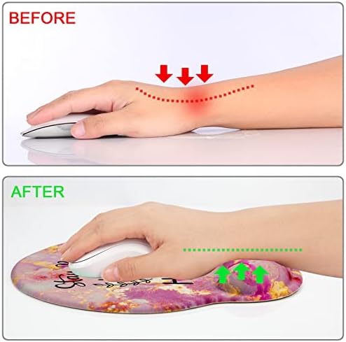 Ergonomic Mouse Pad with Wrist Rest Support,Gel Mouse Pads for Desk