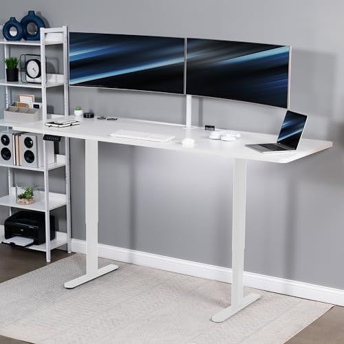 VIVO White 83 x 30 in Standing Desk, DESK-KIT-E2W84-30W
