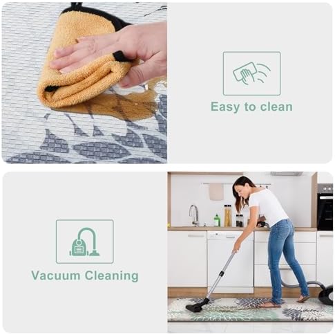 KIMODE Anti Fatigue Kitchen Mats for Floor Cushioned Kitchen Rugs Sets of 2