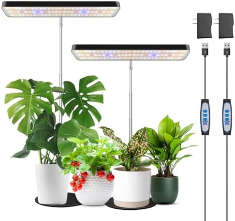 Wiaxulay Grow Light, 11in Full Spectrum Plant Lights for Indoor Growing 15W
