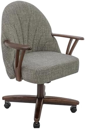 Chromcraft Bailey Swivel-Tilt Caster Dining Chair - Walnut - Marble - 1pc