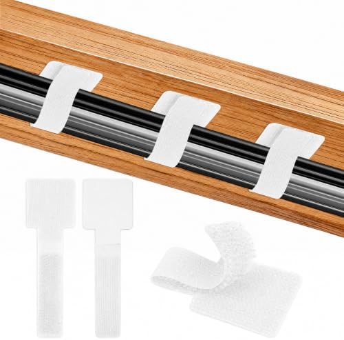 100 Pcs Cable Management Under Desk, Cable Ties, Cord Organizer Straps
