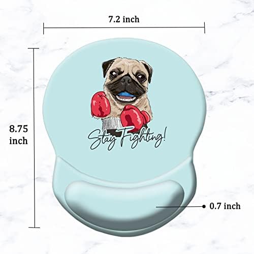 Ergonomic Wrist Support Mouse Pad - Comfortable Computer Mouse Pad with Non-Slip PU Base for Home Office Working Gaming (Cute Puppy)