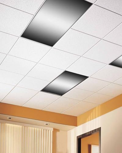Black White Geometric Abstract Minimalist Stripes Magnetic Fluorescent Light Covers for Ceiling Lights 2 x 4 Feet,Office Classroom Kitchen Drop Ceiling Light Covers Lighting Filters Shade 3 Packs