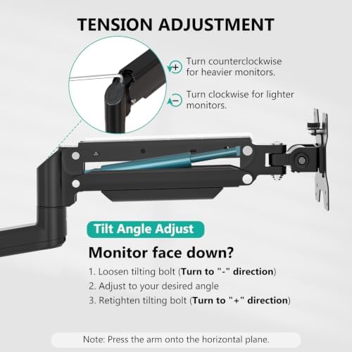 WALI Extra Tall Monitor Mount for 13-40 inch Computer Screens, up to 22 lbs