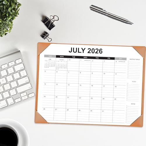 Desk Calendar 2026-2027 with Desk Mat – 22" x 17" Large Desk Pad Calendar Runs from July 2026 to December 2027, Office Supplies Desktop Monthly Calendar for Home & Office