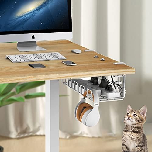 Under Desk Cable Management Tray No Drill Steel 15.7"