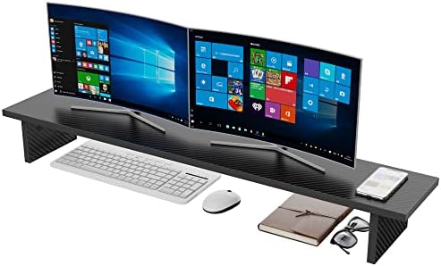 EUREKA ERGONOMIC Dual Monitor Stand Adjustable Carbon Fiber
