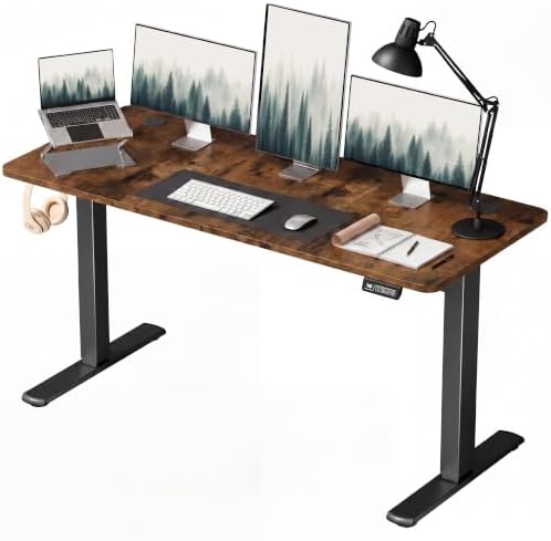 Furmax 55 Inches Electric Height Adjustable Standing Desk Home Office Desk