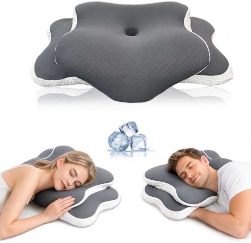 Cervical Pillow for Neck Support, Dual Height Memory Foam for Side Sleepers