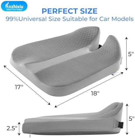 anzhixiu Elevated Car Seat Cushion for Improved View- Gray