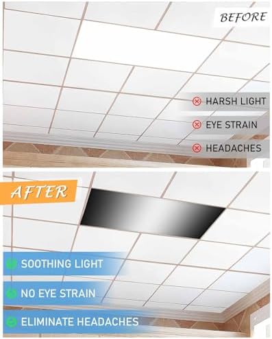 Black White Geometric Abstract Minimalist Stripes Magnetic Fluorescent Light Covers for Ceiling Lights 2 x 4 Feet,Office Classroom Kitchen Drop Ceiling Light Covers Lighting Filters Shade 3 Packs
